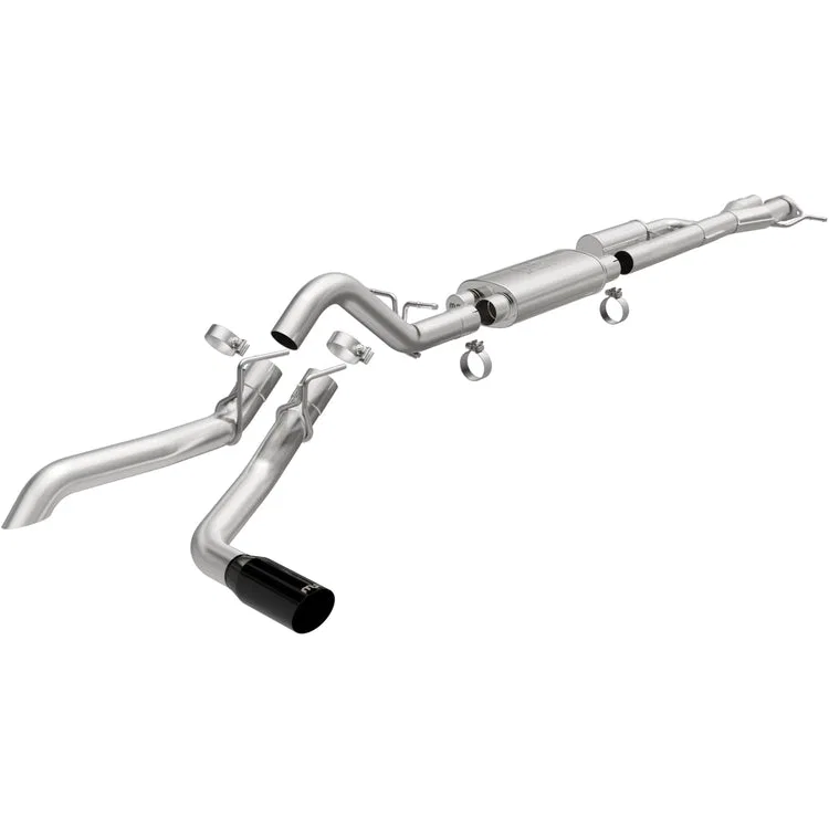 19663 – MAGNAFLOW Exhaust System Kit, Stainless Steel With Muffler 3 Inch Pipe Diameter Dual Exhaust With Single Exit...